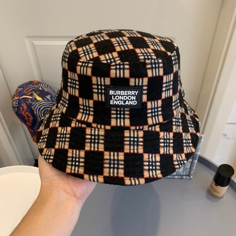 Angled view of Burberry unisex cap
