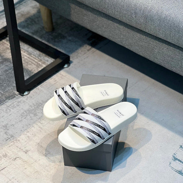 Balenciaga Black Flat Thong Sandals - Sole Detail View