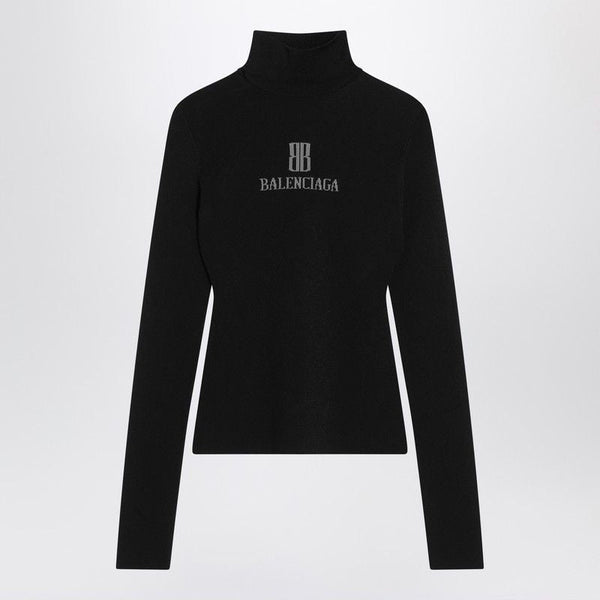 Balenciaga Sweaters? BALENCIAGA Nano BB Turtleneck Sweater - Women's Mini Size Luxury Designer Knit Sweater