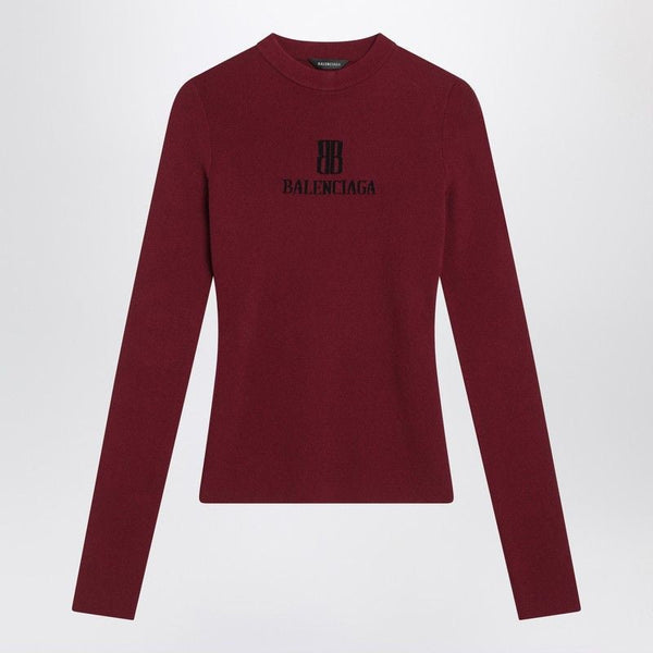 Balenciaga Sweaters? BALENCIAGA Ribbed Mini Nano BB Sweater Premium Casual Designer Knitwear
