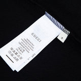 Close-up detail shot of Gucci luxury clothing with everyday silhouette