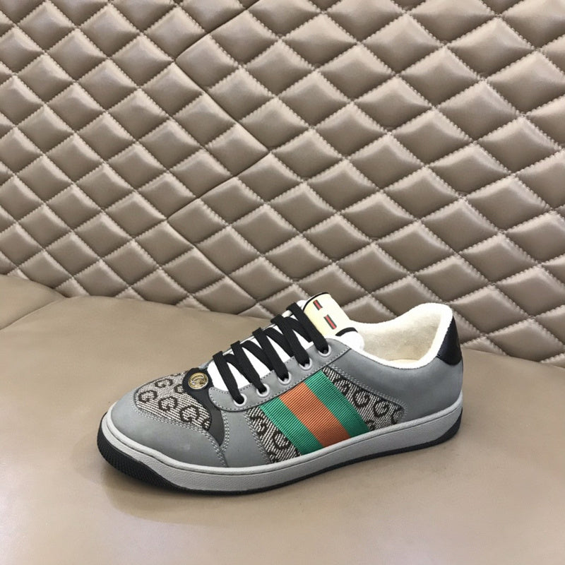 Gucci tonal black luxury sneakers view 6 padded collar comfort
