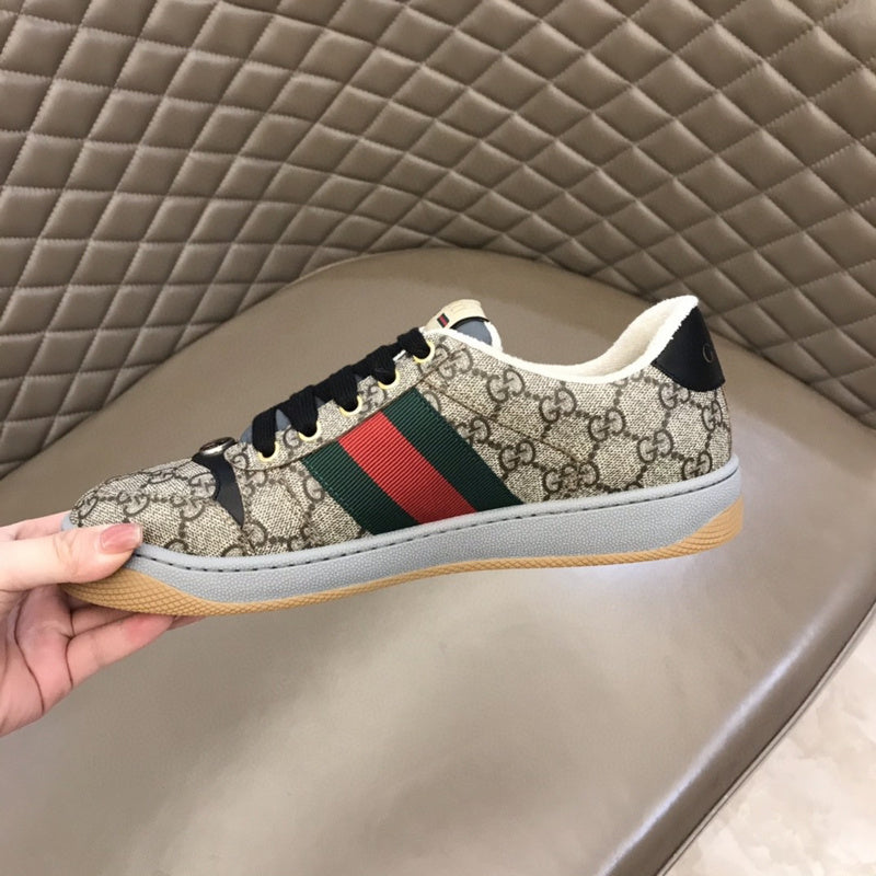 Gucci sneakers detailed view showing premium designer craftsmanship