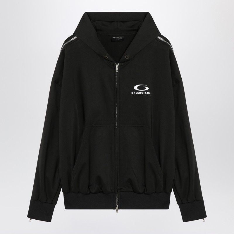 Balenciaga Hoodies? BALENCIAGA Zip-Up Fleece Hoodie for Women Comfortable Luxury Streetwear Hoodie