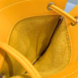 Side view of classic structured handbag