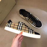 Burberry Camel Block Heel Pumps - Front View
