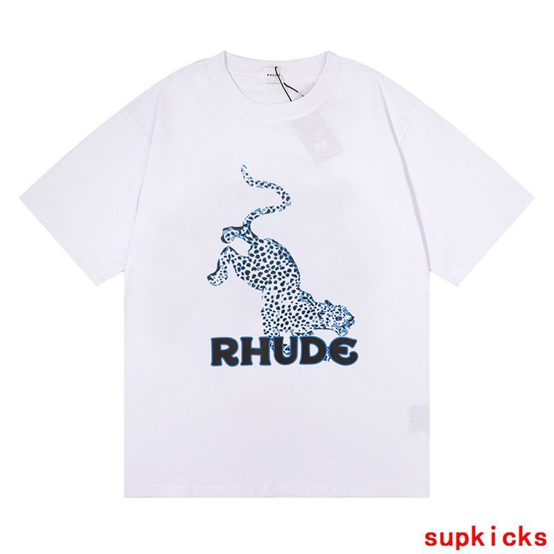 Full styled look of Rhude luxury clothing with contemporary cut
