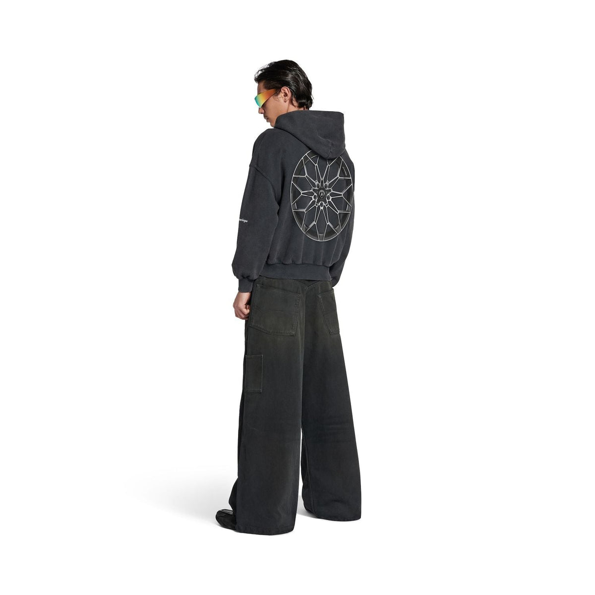 Balenciaga Pants? BALENCIAGA Distinctive Ripped Baggy Pants for Men Tailored Everyday Designer Pants
