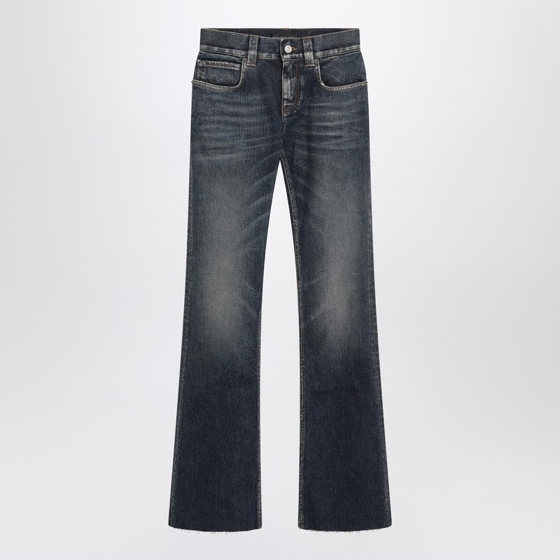 Balenciaga Shoes- Balenciaga Dark Blue Bootcut Slim Fit Jeans Women Premium Designer Casual Shoes