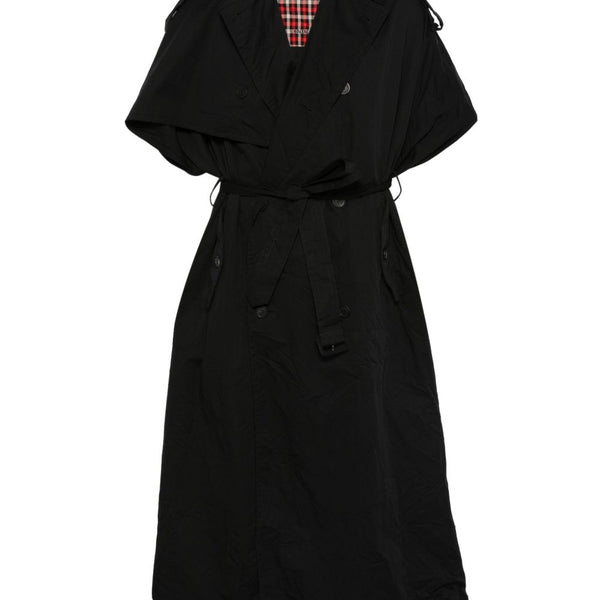 Balenciaga Jackets- BALENCIAGA Double-Breasted Cotton Cape Sleeve Coat for Women - FW25 Stylish Everyday Designer Outerwear