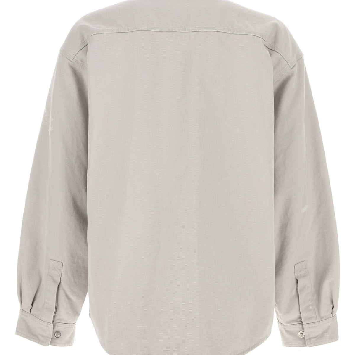 Balenciaga Tops? BALENCIAGA Oversized Cotton Workwear Shirt for Men Premium Designer Casual Top