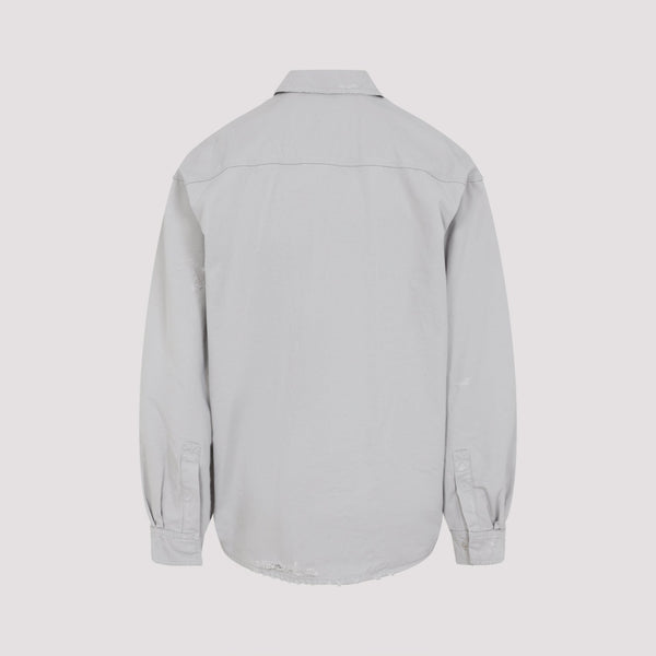 Balenciaga Tops? BALENCIAGA Oversized Cotton Workwear Shirt for Men Premium Designer Casual Top