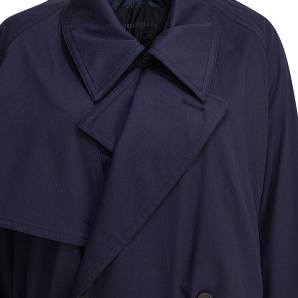 Balenciaga Jackets- BALENCIAGA Draped Neck Trench Jacket Luxury Designer Outerwear Jacket