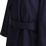 Close-up of Balenciaga outerwear hardware and fine stitching