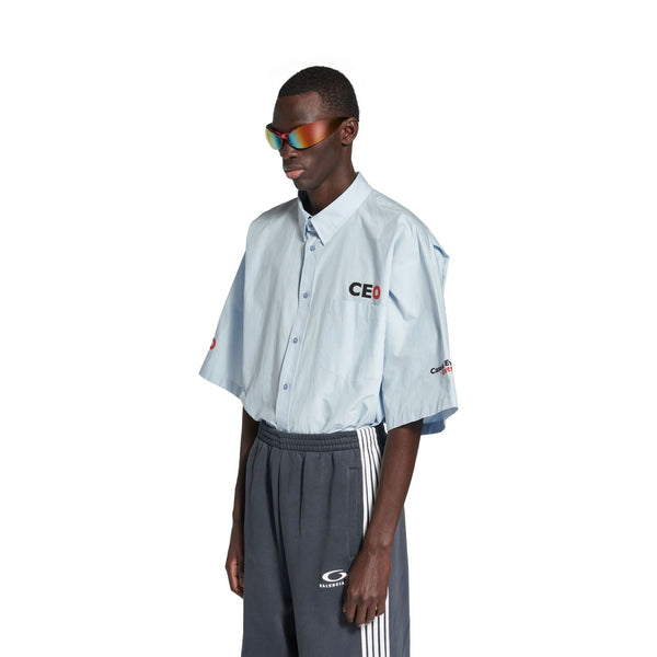 Balenciaga Tops? BALENCIAGA Oversized Poplin Shirt for Men - S S Elegant Everyday Designer Top
