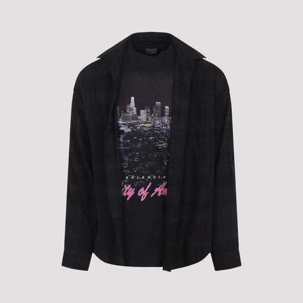 Balenciaga Tops- BALENCIAGA Layered Long Sleeve Shirt for Men Elegant Everyday Designer Top