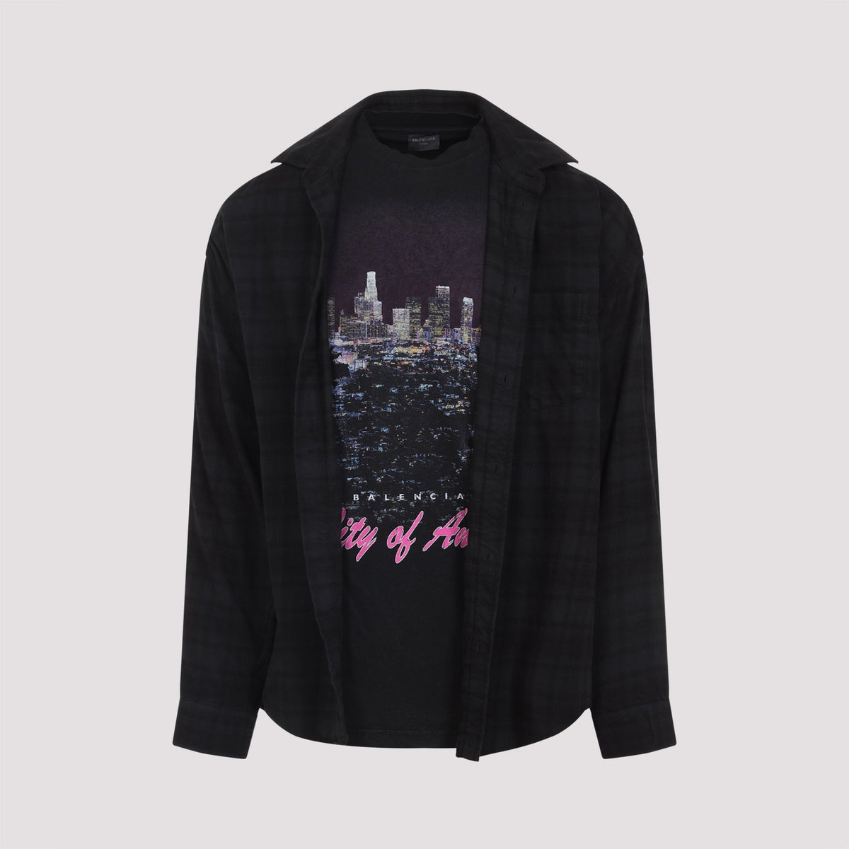 Balenciaga Tops? BALENCIAGA Layered Long Sleeve Shirt for Men Premium Designer Casual Top