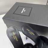 Close-up of Saint Laurent shoes craftsmanship
