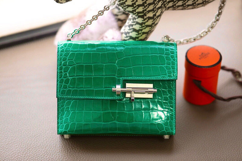 Close-up detail of understated bag design
