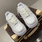 Nike clean off-white luxury sneakers view 5 chunky sole construction