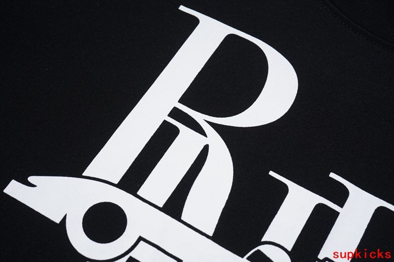Back view of Rhude luxury clothing with everyday silhouette