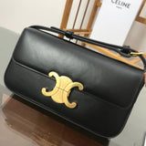 Top view of chic sleek women's handbag – women's statement bag