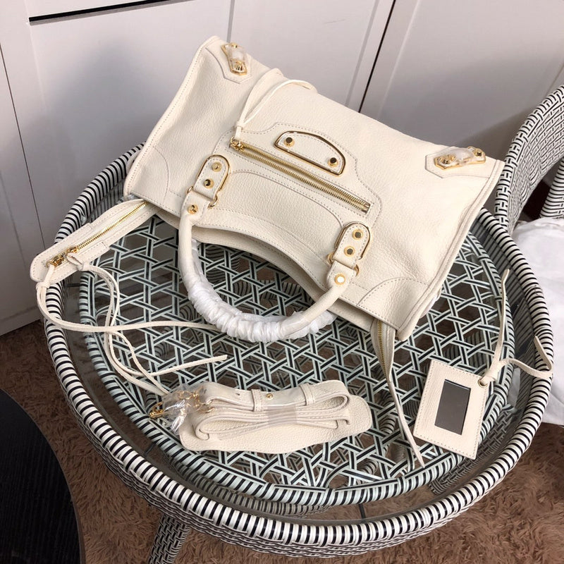 Back view of polished premium women's handbag – women's statement bag