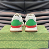 Gucci muted earth tones luxury sneakers view 8 retro runner design
