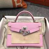 Side view of balanced structured handbag