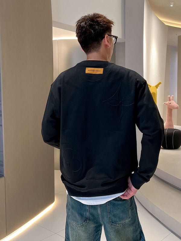 Full styled look of Louis Vuitton luxury clothing with relaxed-fit cut