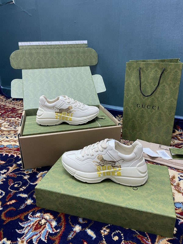Gucci clean off-white luxury sneakers view 6 premium leather build