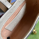 Close-up detail of polished statement women's handbag – women's luxury accessory