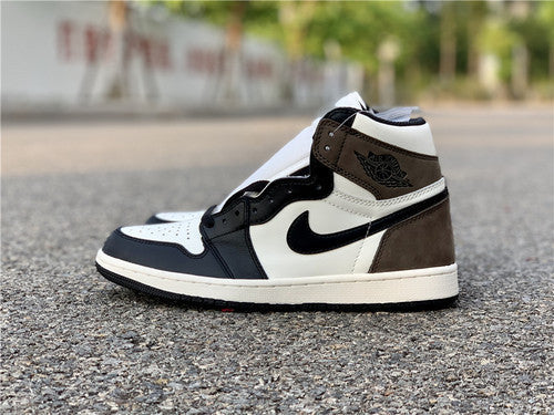 Side profile of Nike fresh white-and-black sneakers signature lace-up style