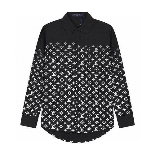 Front view of Louis Vuitton luxury clothing with streetwear-inspired cut