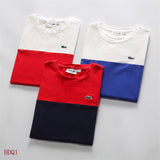 Front view of Lacoste luxury clothing with tailored silhouette
