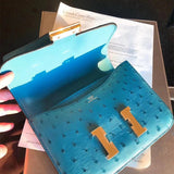 Side view of considered structured handbag