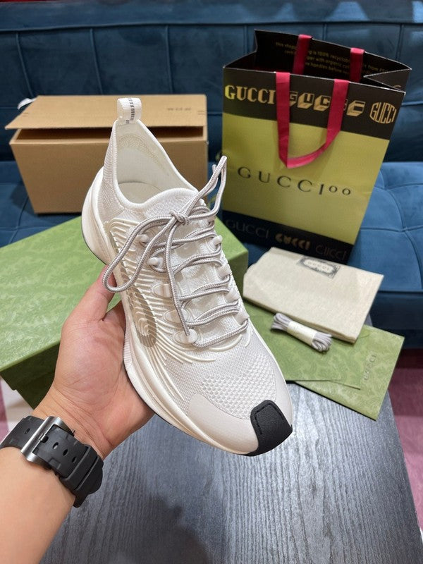 Gucci fresh white-and-black luxury sneakers view 5 minimalist modern build