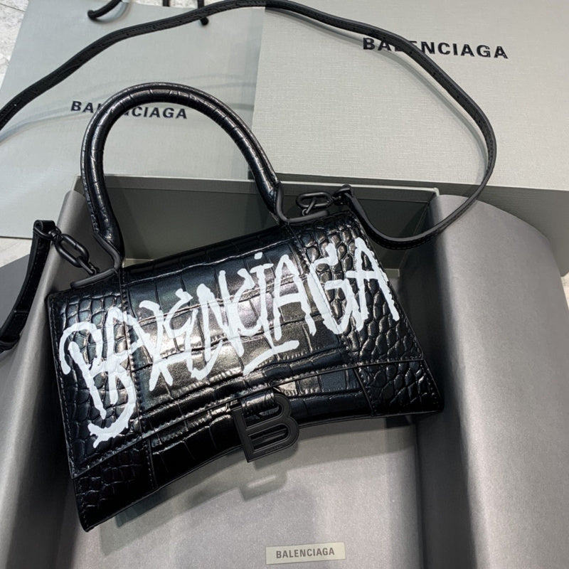 Bold Faux Leather Handbag - Modern Structured Build | Women's Designer-Inspired Purse #675 - side angle view (image 2) of designer-inspired handbag