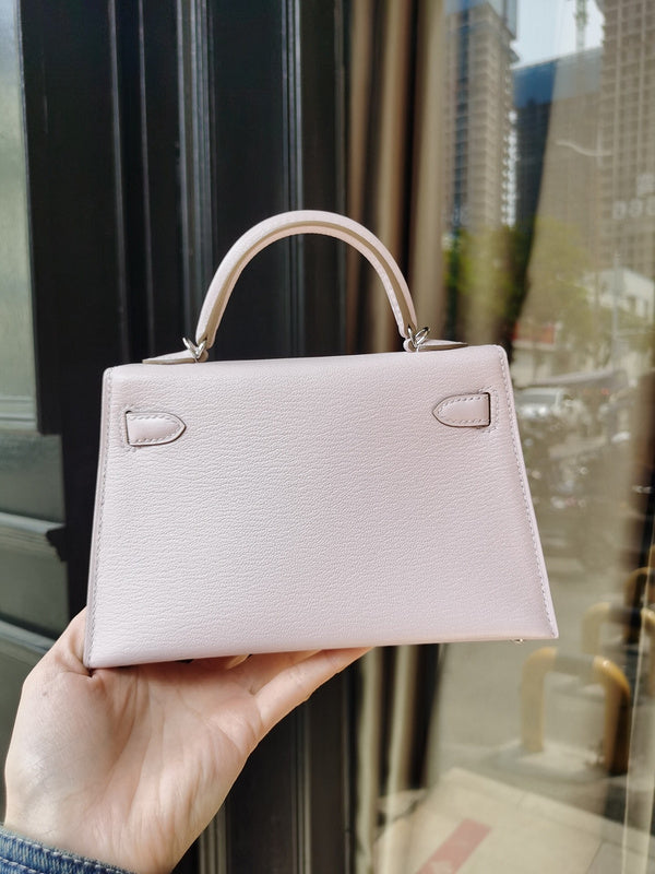 Close-up detail of poised bag design