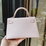 Close-up detail of poised bag design