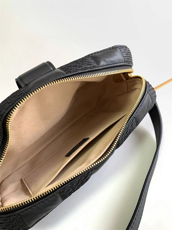  clean-lined everyday bag detail view showing craftsmanship