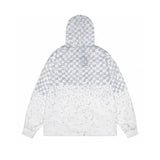 Side profile of Louis Vuitton luxury clothing with monogram-inspired silhouette