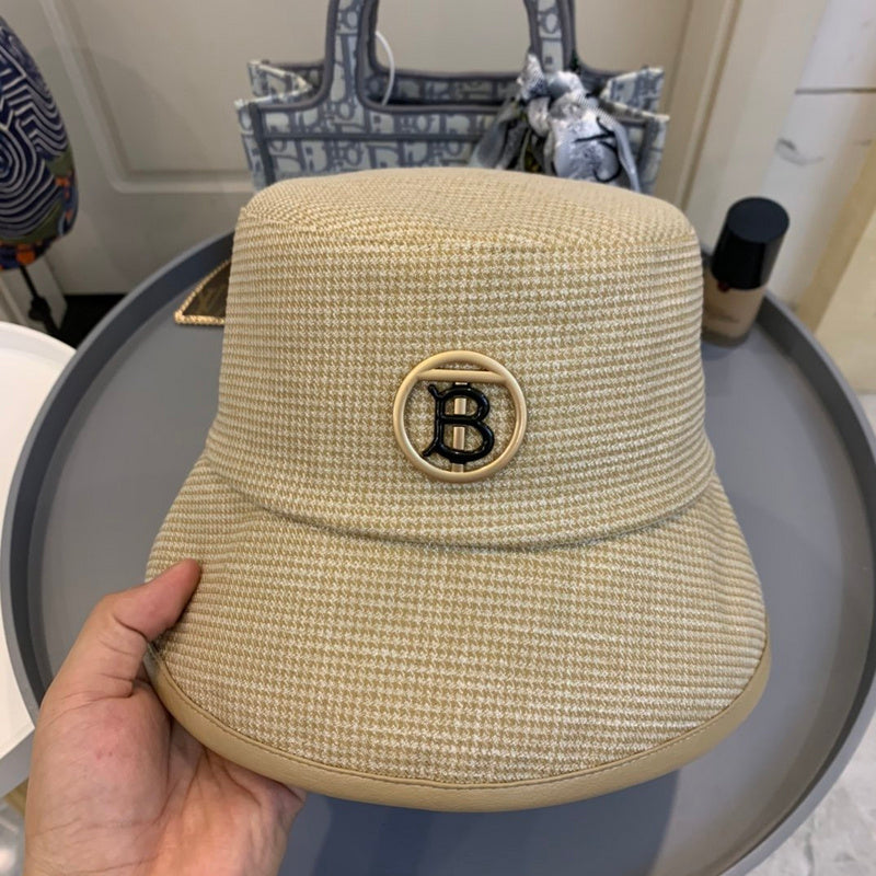 Angled view of Burberry unisex cap
