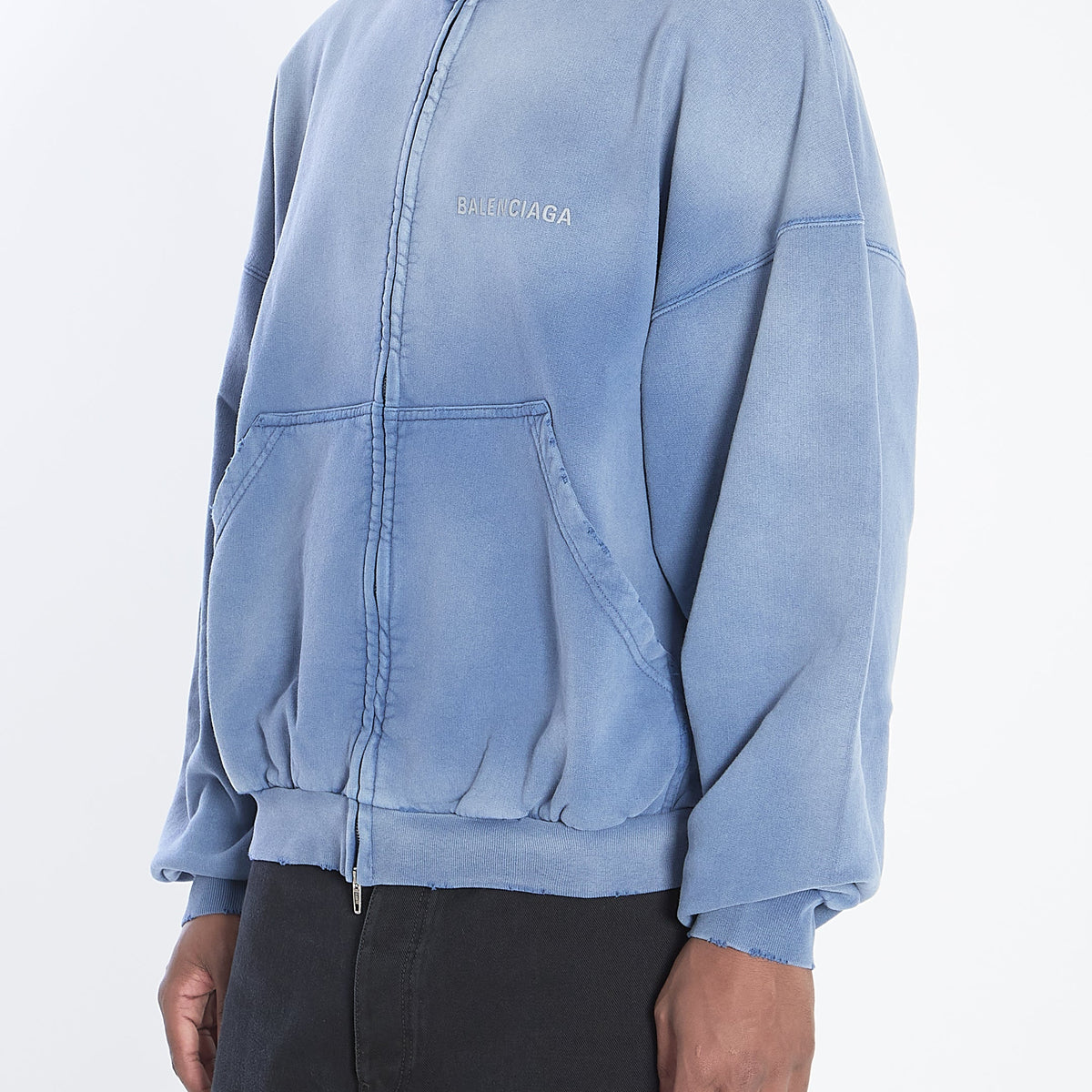 Balenciaga Jackets? BALENCIAGA Distressed Zip Up Jacket - Size 03 Premium Casual Designer Jacket