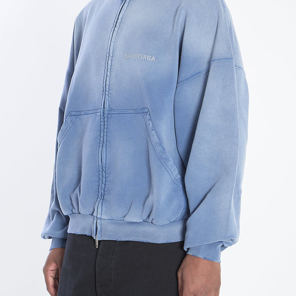 Balenciaga Jackets? BALENCIAGA Distressed Zip Up Jacket - Size 03 Premium Casual Designer Jacket