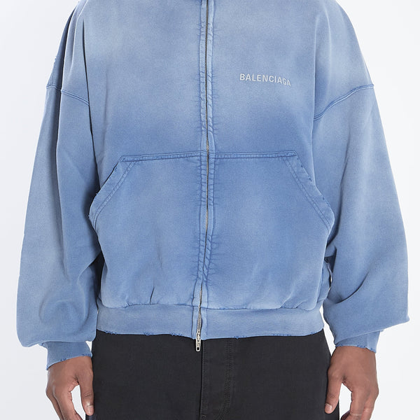 Balenciaga Jackets- BALENCIAGA Distressed Zip Up Jacket - Size 03 Premium Casual Designer Jacket