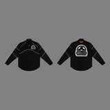 Full styled look of Louis Vuitton luxury clothing with monogram-inspired silhouette