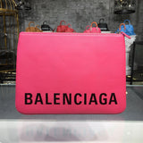 Understated Faux Leather Handbag - Statement Silhouette | Women's Statement Accessory #1018 - back view (image 4) of designer-inspired handbag