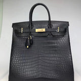 Side view of contemporary structured handbag