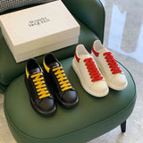 Alexander McQueen soft grey luxury sneakers view 4 padded collar comfort